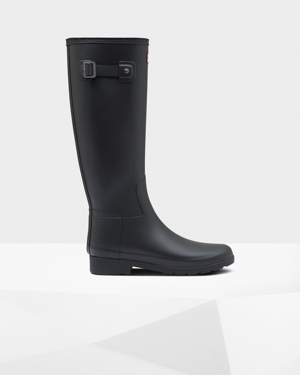 Botas de Lluvia Altas Hunter Mujer - Refined Slim Fit - Negros - YQSVNIK-04